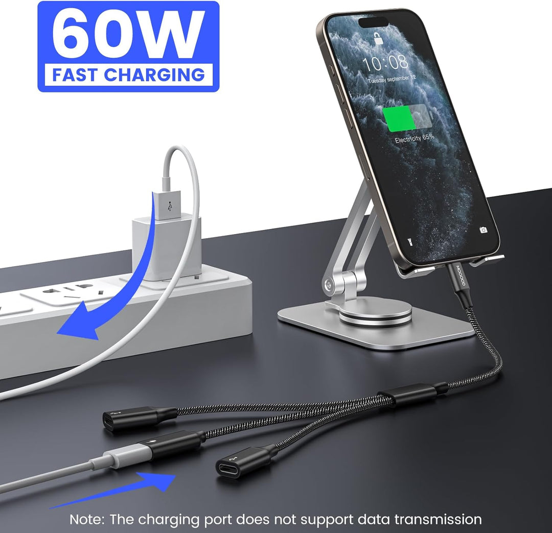 MOGOOD usb C Adapter Y Kabel 3 USB-C Ports Ladegerät Hub für Laptop (Nicht für Monitor) 1 Packung Sc