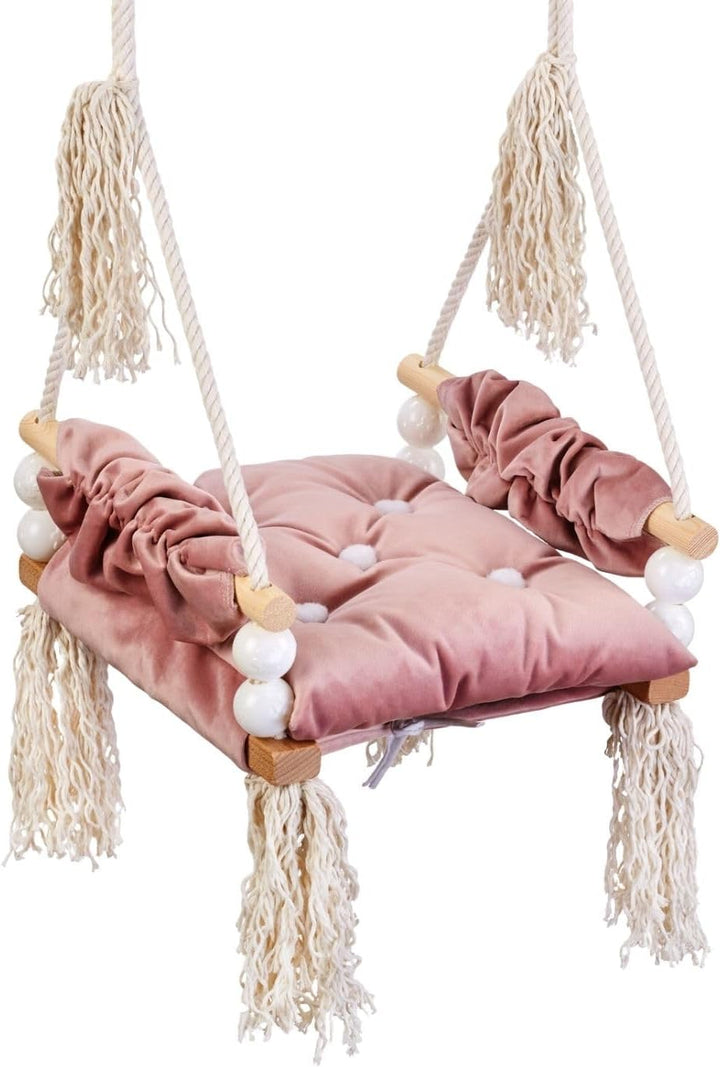 Love Gifts® Schaukel - Kinderschaukel 3-7 Jahre aus Holz, geeignet auch als Indoor Schaukel, montier