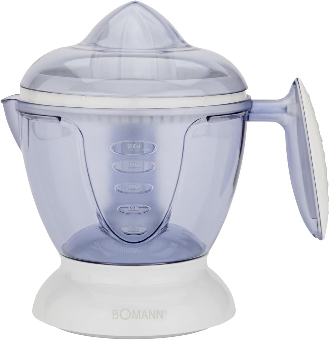 Bomann® Zitronenpresse für versch. Früchte | Saftpresse mit 1,2 Liter abnehmbarem Behälter & Aromade