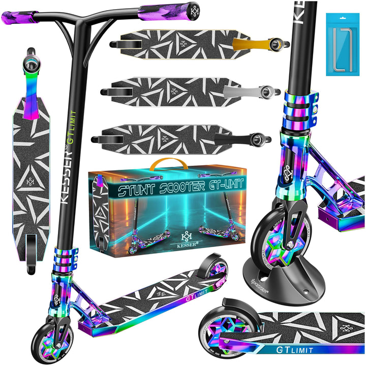 KESSER® Stunt Scooter GT-Limit 360° Lenkung Funscooter Stuntscooter mit Ständer ABEC 9 Kugellagern,