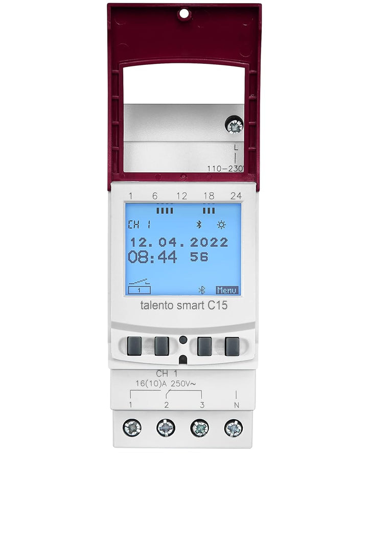Grässlin 43.03.0001.1 talento smart C15 - Digitale Astro-Schaltuhr mit Bluetooth, App-Programmierung