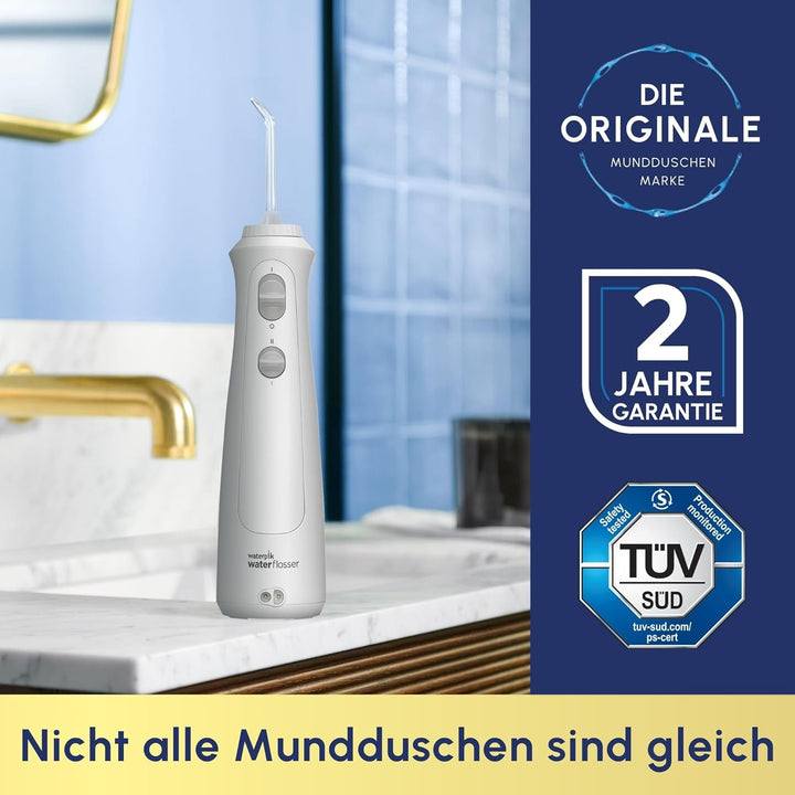 Waterpik Kabellose Munddusche, wiederaufladbar, elektrische Zahnreinigung, ideal zur Plaque-Entfernu