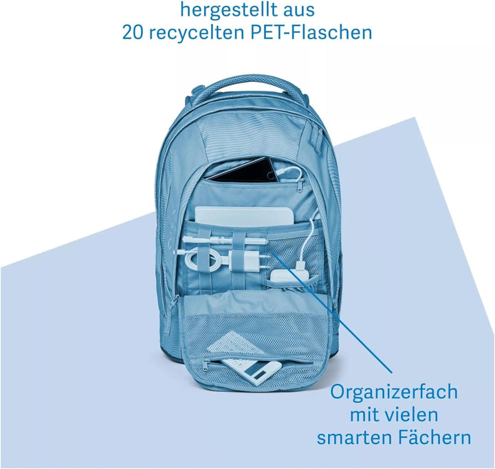 satch pack Schulrucksack ab 5. Klasse ergonomisch 30L Stauraum standfest Organisationstalent Retro H