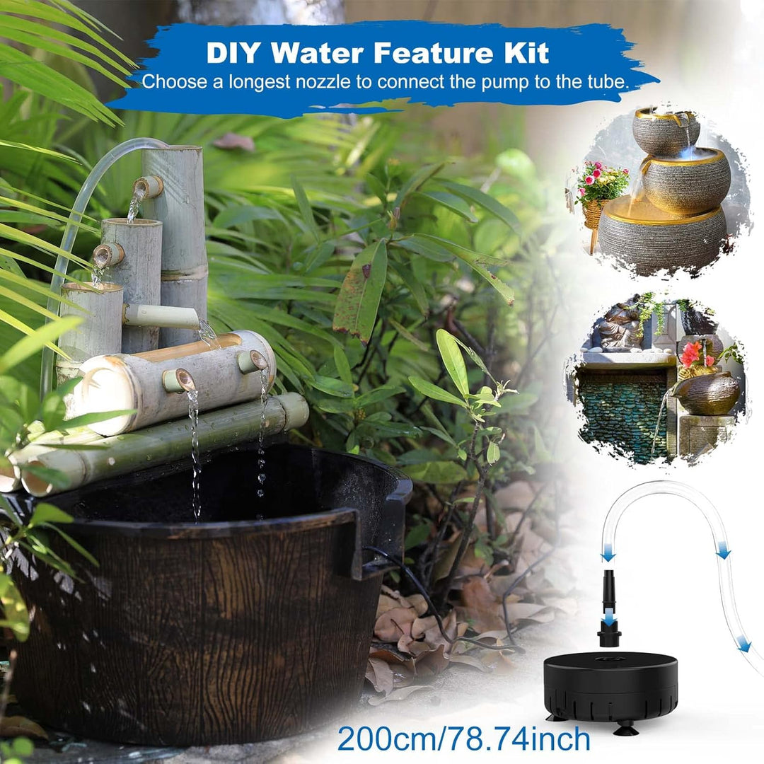 AISITIN 12W DIY Solar Springbrunnen, Neuestes Upgrade Solar Teichpumpe mit 2M Wasserleitung Solarbru