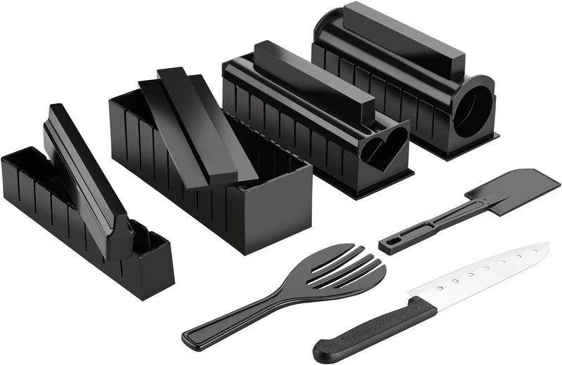 Sushi Maker Kit, AGPTEK 11 tlg Komplett Sushi Making Kit, 5 Formen DIY Selber Sushi Machen Set mit h