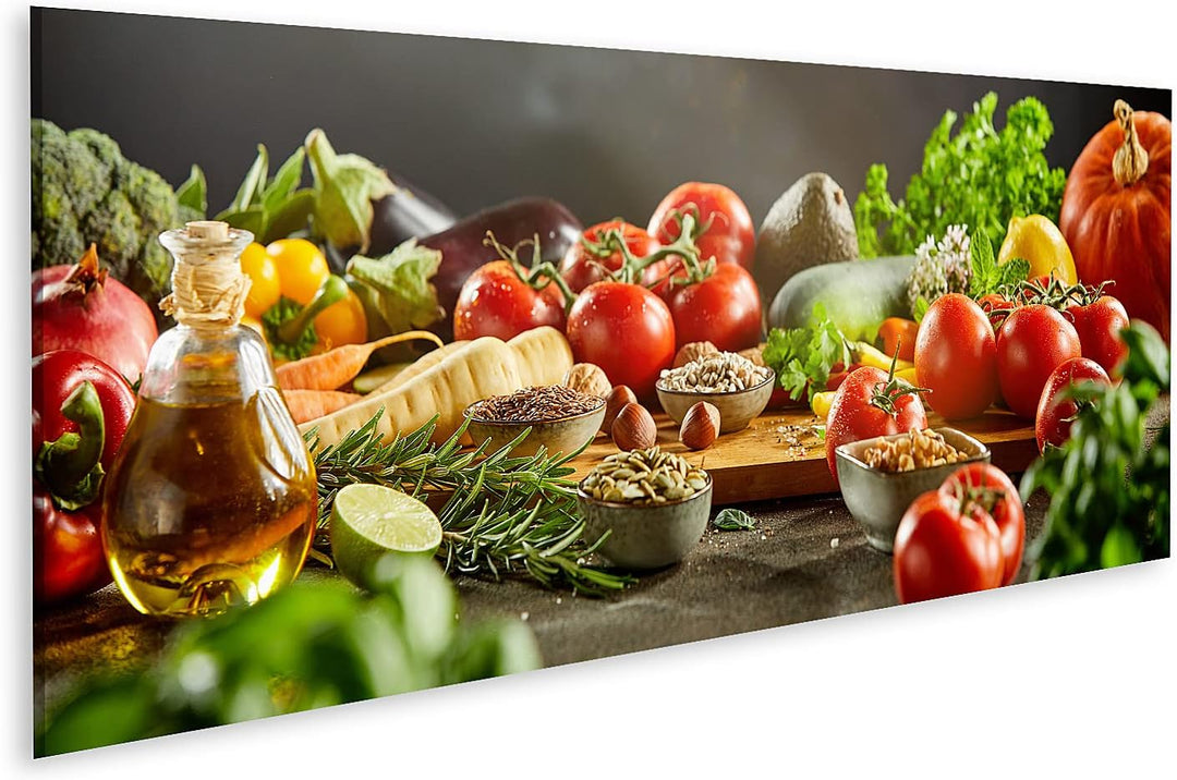 islandburner Bild auf Leinwand Lebensmittel Sortiert küchenbilder Auberginen Karotten Gemüse Bilder