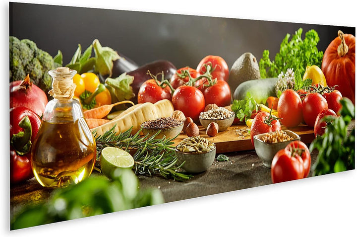 islandburner Bild auf Leinwand Lebensmittel Sortiert küchenbilder Auberginen Karotten Gemüse Bilder
