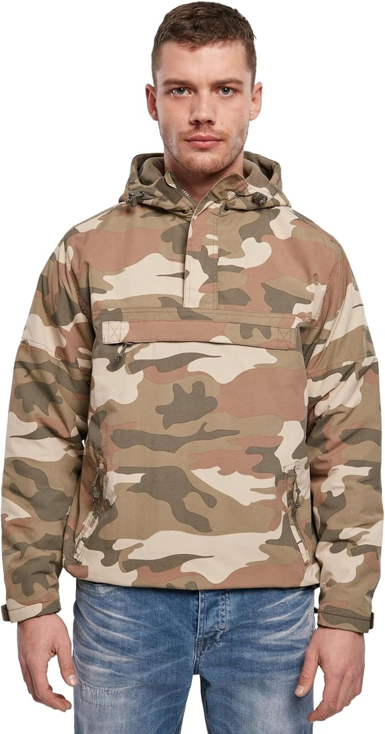 Brandit Herren Windbreaker Jacke S Light Woodland, S Light Woodland