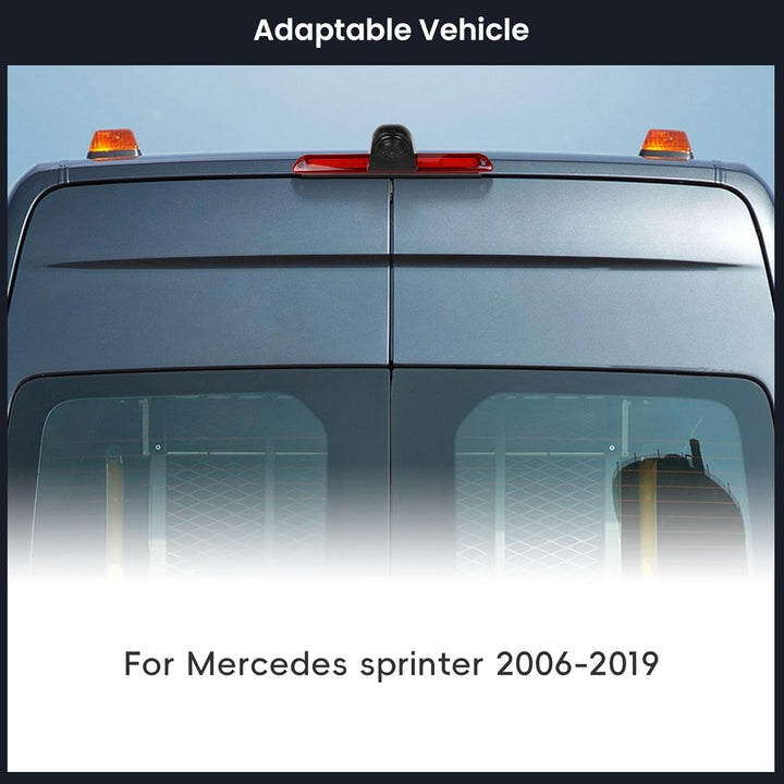 CAMECHO Bremsleuchte Rückfahrkamera HD Nachtsicht IP67 Wasserdichter Kamera für Benz Sprinter 2006-2