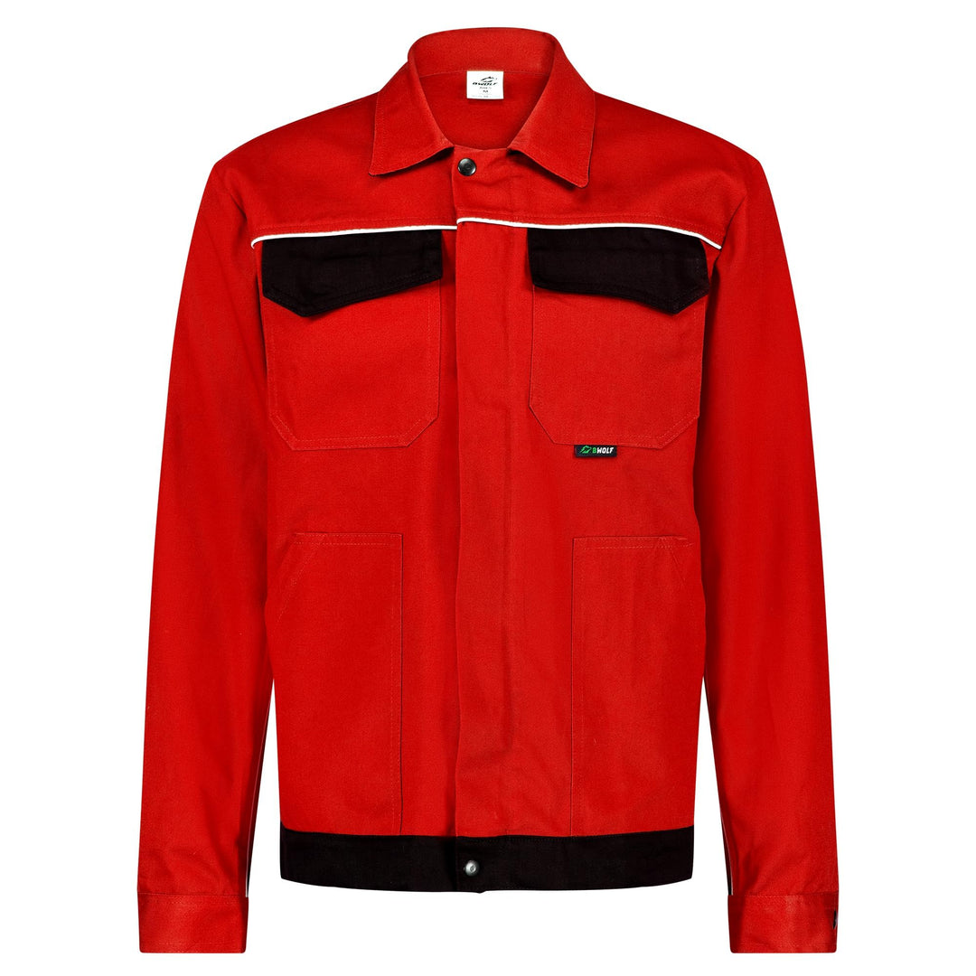 BWOLF ARES 100% Baumwolle Arbeitsjacke Männer Arbeitsjacke Herren Arbeitsjacke Bundjacke S Schwarz/R