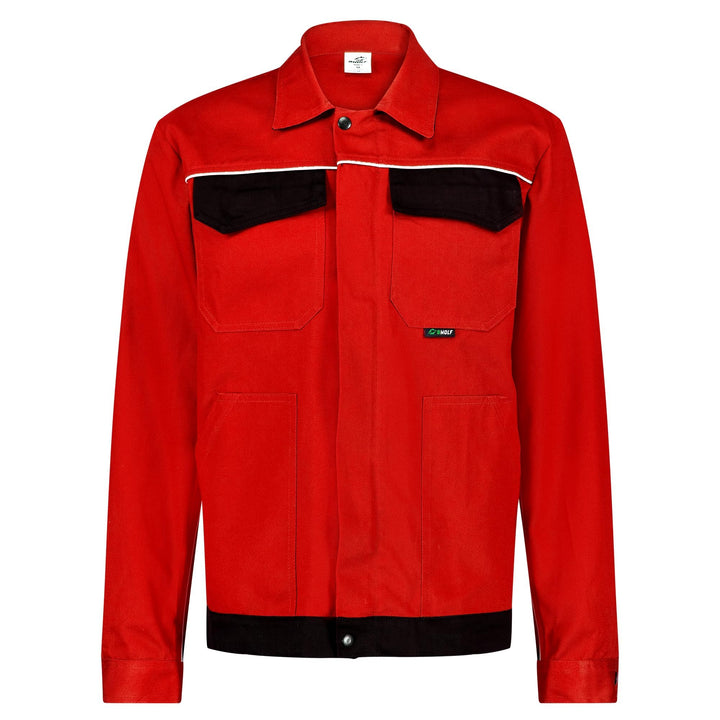 BWOLF ARES 100% Baumwolle Arbeitsjacke Männer Arbeitsjacke Herren Arbeitsjacke Bundjacke S Schwarz/R