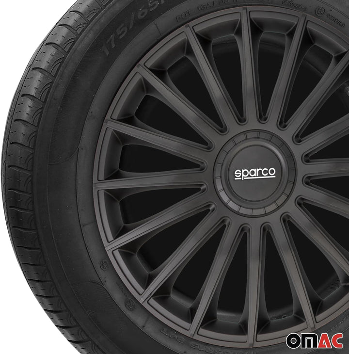 Satz Sparco Radzierblenden Lazio 15-Zoll Grau/Silber 15" Grau, 15" Grau