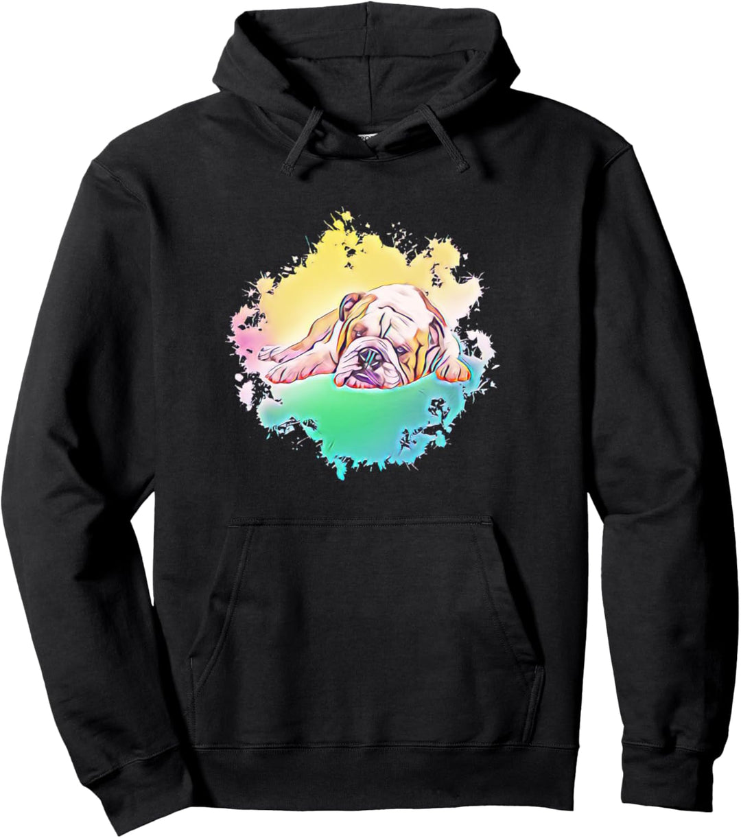 Englische Bulldogge Hund Britische Bulldoggen Pullover Hoodie