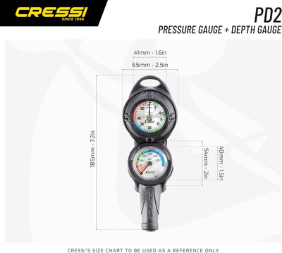 Cressi Professional Tauchkonsole PD2/BAR, PD2/BAR