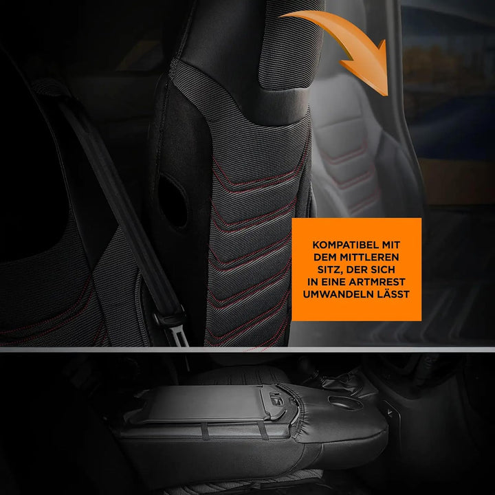 Autositzbezüge Universal 2+1 für Renault Trafic 3 (2015-2024), OPEL Vivaro B (2014-2018) – Vordersit