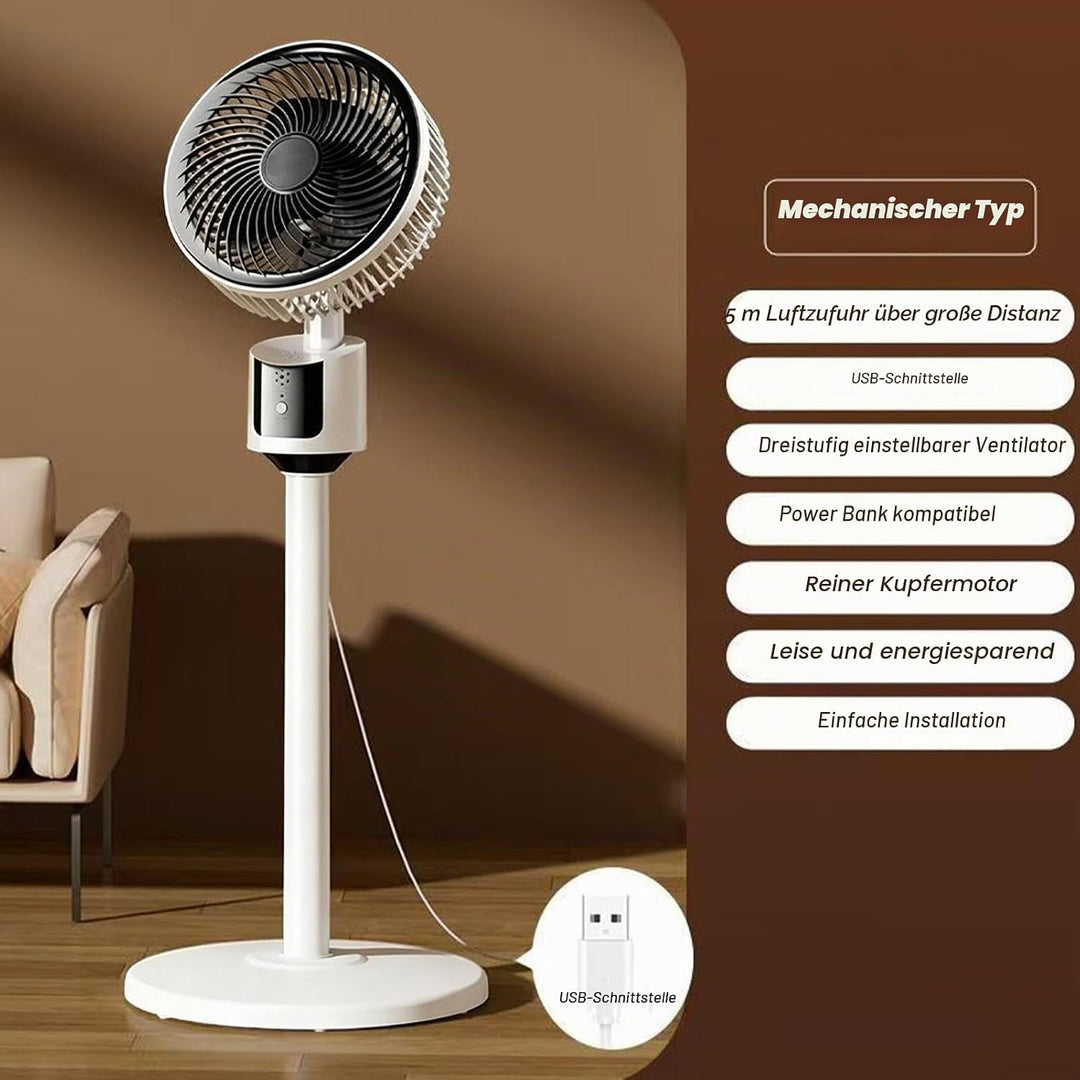 Bodenventilator, gross, USB-betrieben, leistungsstarke Kühlung, Bodenventilatoren, strapazierfähig,