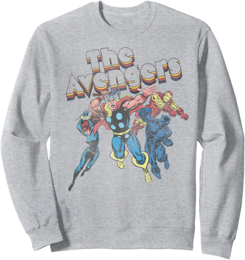 Marvel The Avengers Retro Style Group Shot Sweatshirt