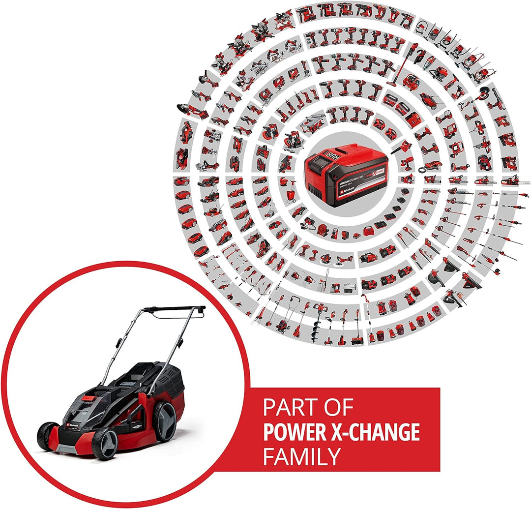 Einhell Akku-Rasenmäher GE-CM 43 Li M Kit Power X-Change (36V, 43 cm Schnittbreite, bis 600 m², Brus
