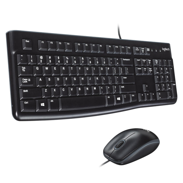 Logitech MK120 Kabelgebundenes Tastatur-Maus-Set, Optische Maus, USB-Anschluss, PC/Laptop, Schweizer