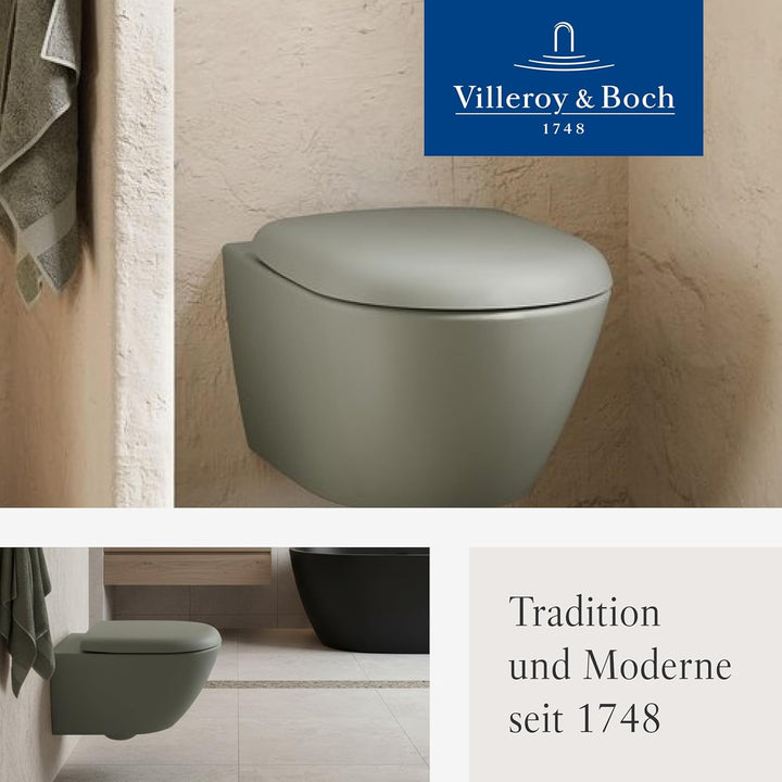 Villeroy & Boch Antao WC-Sitz - Toilettendeckel mit Absenkautomatik - Abnehmbarer, bruchsicherer Toi