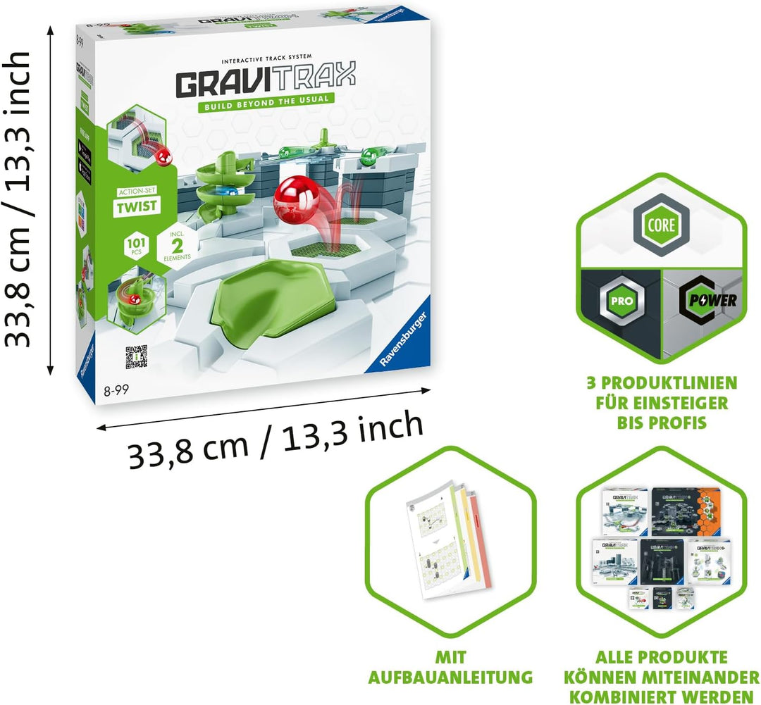 Ravensburger GraviTrax Action-Set Twist 22576. Kombinierbar mit allen Starter-Sets, Extensions und E