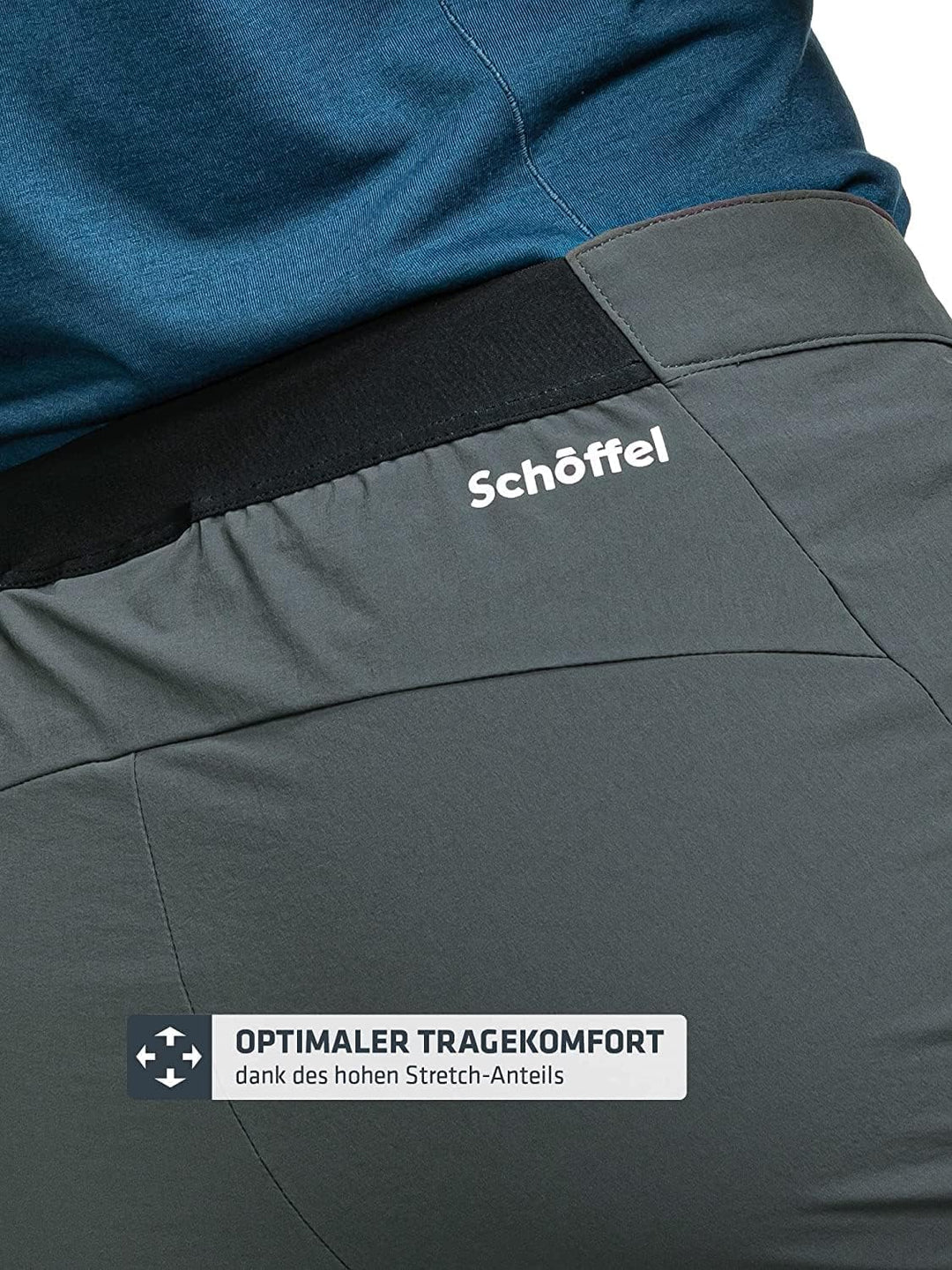 Schöffel Herren Shorts Hestad M, kurze Wanderhose mit elastischem Bund, schnell trocknende Outdoor H