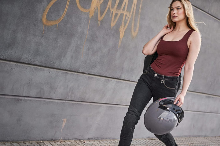 SHIMA DEVON Motorradjeans - Belüftete Elastische Slim Fit Biker Motorradhose mit FiberQL-Verstärkung