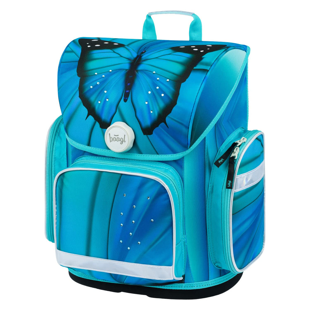 Baagl Schulranzen Jungen Mädchen für 1. Klasse (oder 2.Klasse), Ergo Schultasche Jungs Mädchen Grund