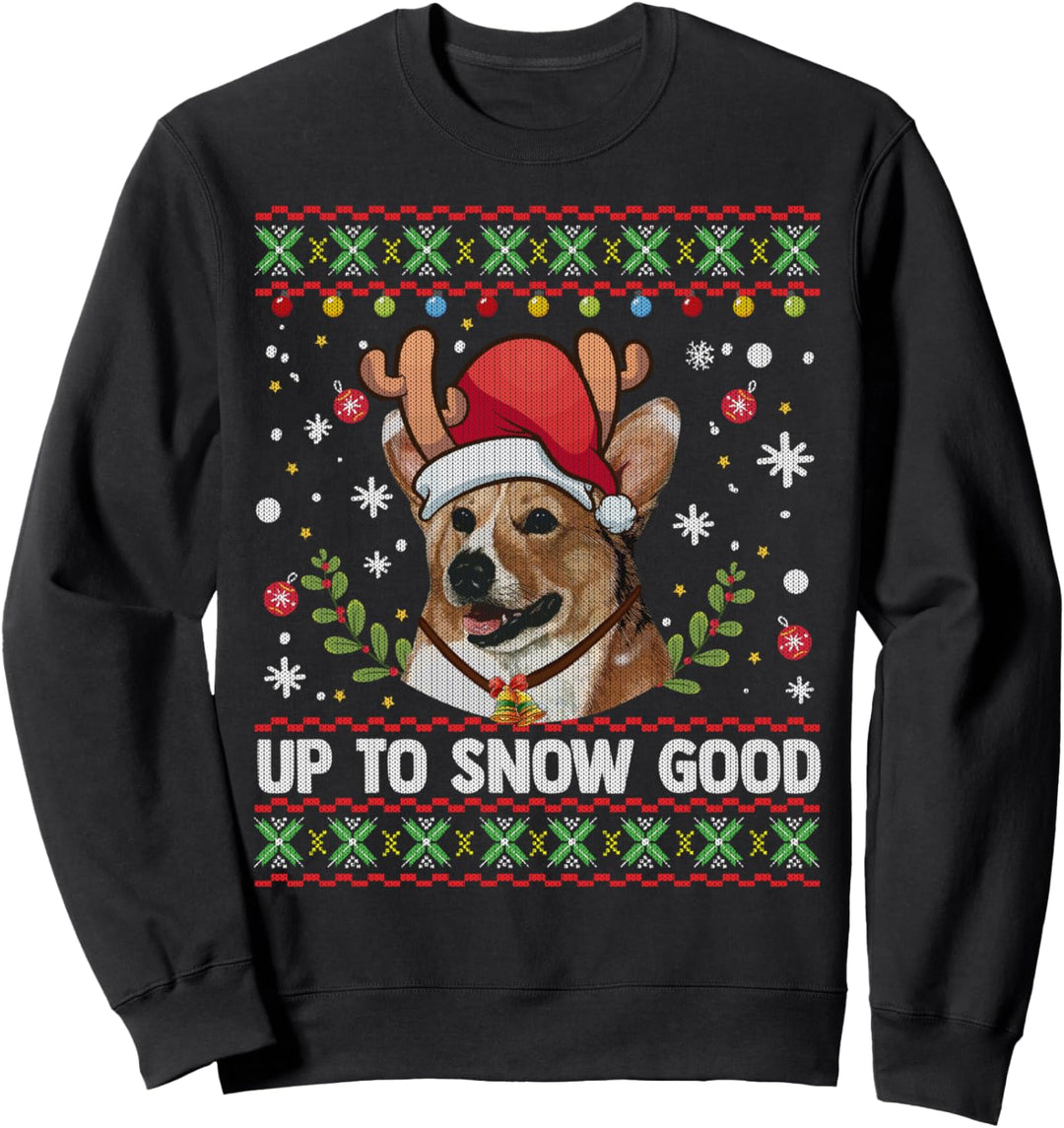 Corgi Pembroke Hundepullover mit Rentier-Motiv Sweatshirt