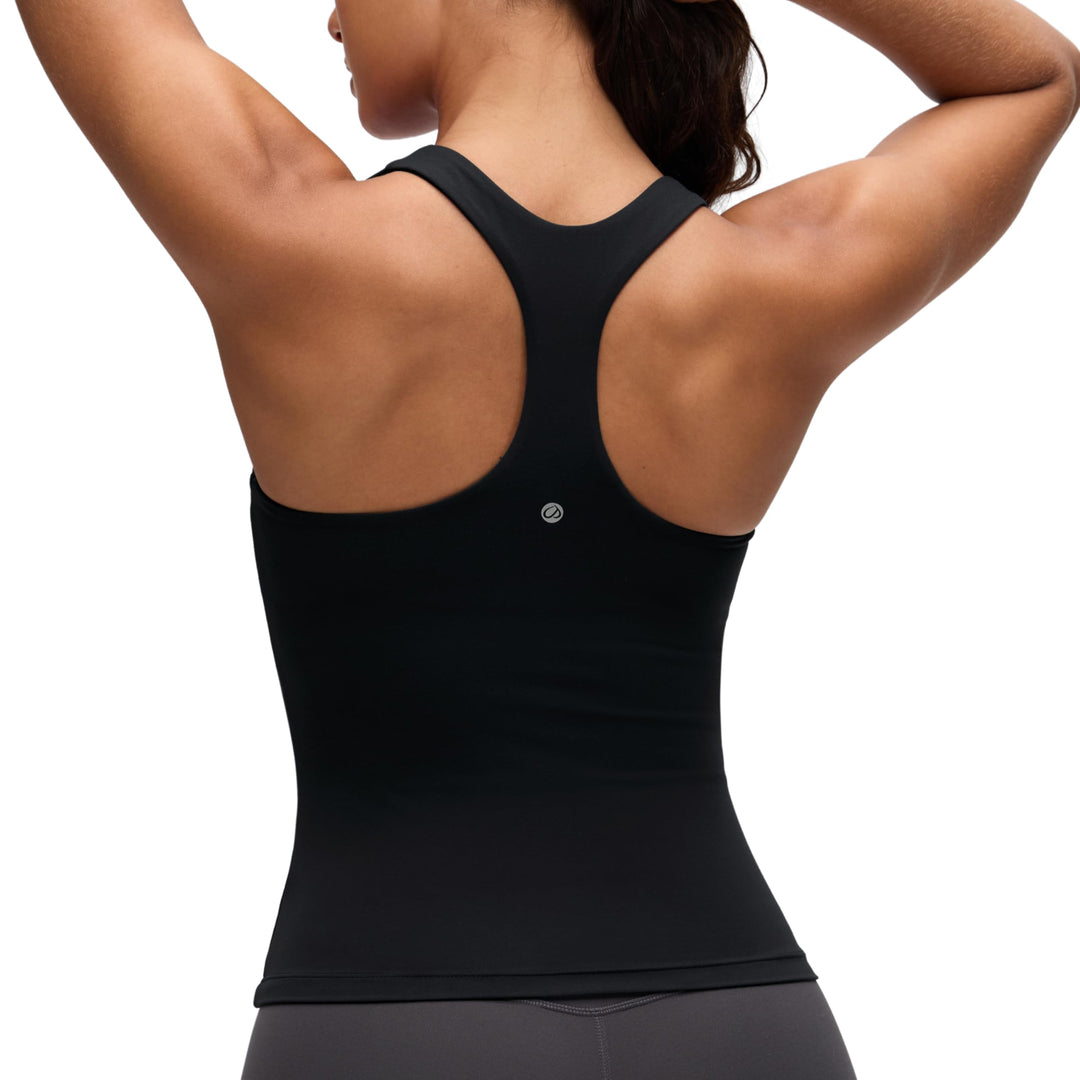 CRZ YOGA Damen Butterluxe Tank Tops Racerback Sport Top Yoga Fitness Oberteil Tanktops mit Integrier