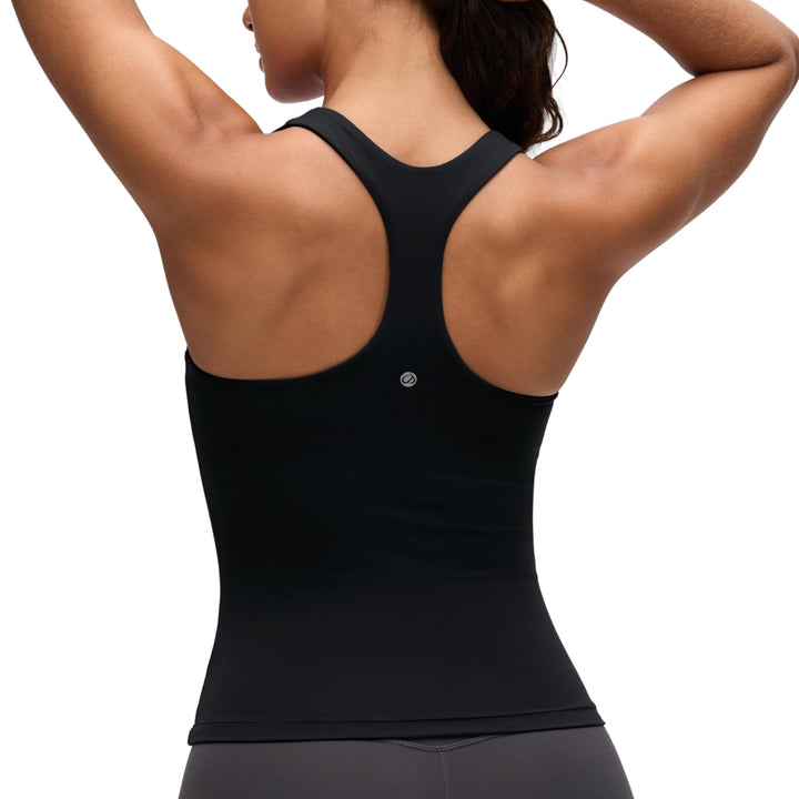 CRZ YOGA Damen Butterluxe Tank Tops Racerback Sport Top Yoga Fitness Oberteil Tanktops mit Integrier