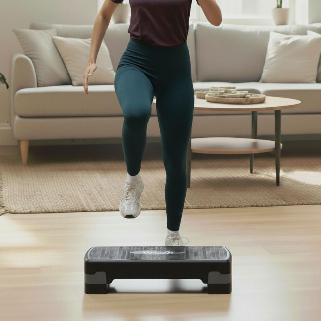 VirtuFit Essential Aerobic Fitness - Steppbrett für Zuhause Stepper höhenverstellbar und rutschfest