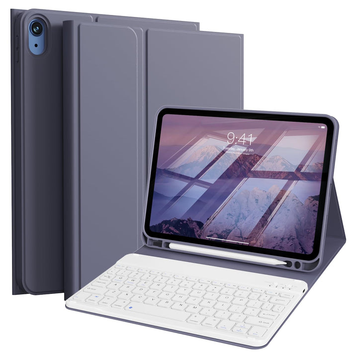 Hülle mit Tastatur für iPad A16 11 Generation 2025 (11 Zoll), iPad 10 Generation 2022 (10.9 Zoll) mi