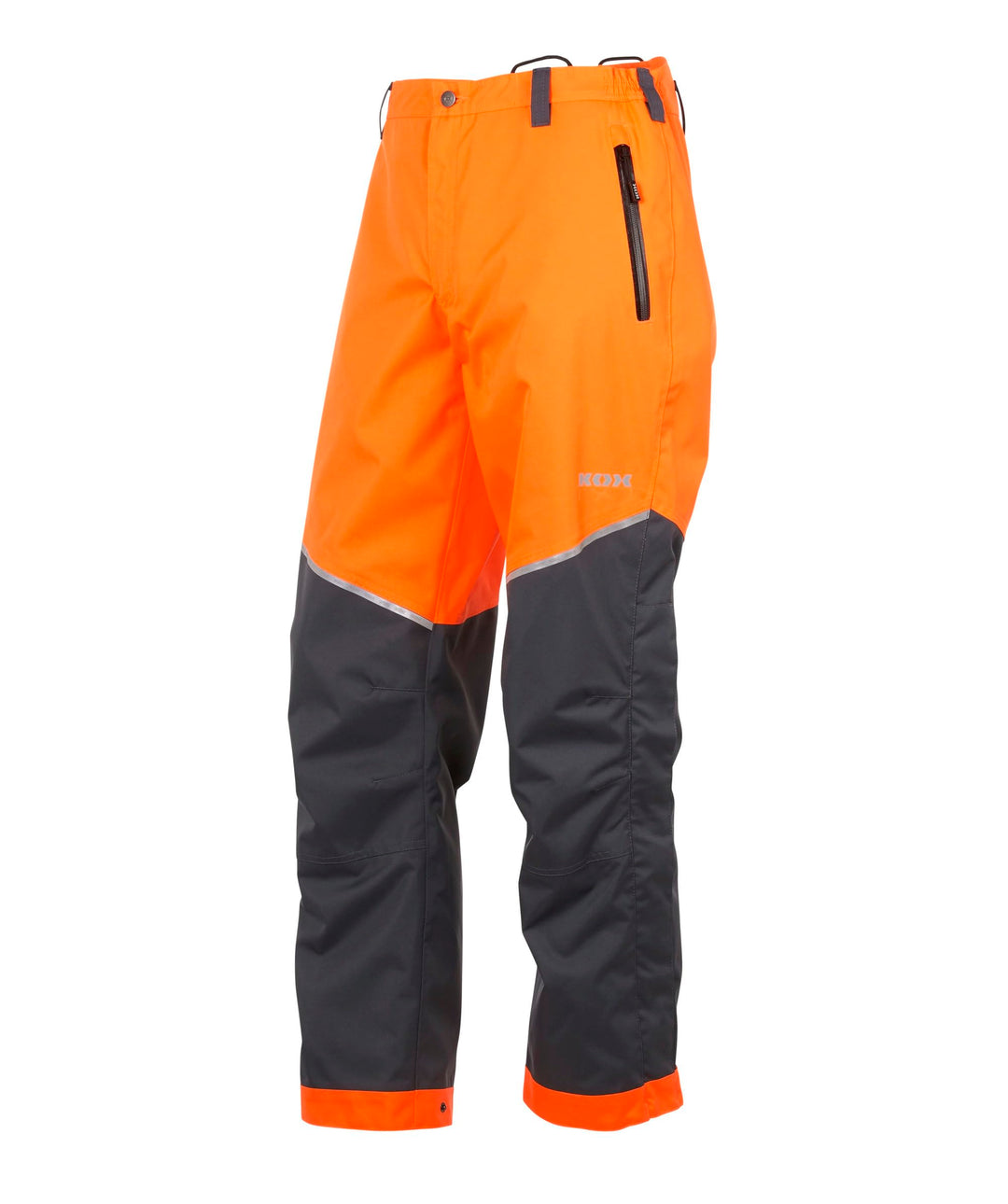 KOX Regenhose wasserdicht/Outdoorhose Aquatex 2.0 Orange/Grau Grösse 62/64 S Orange-grau, S Orange-g