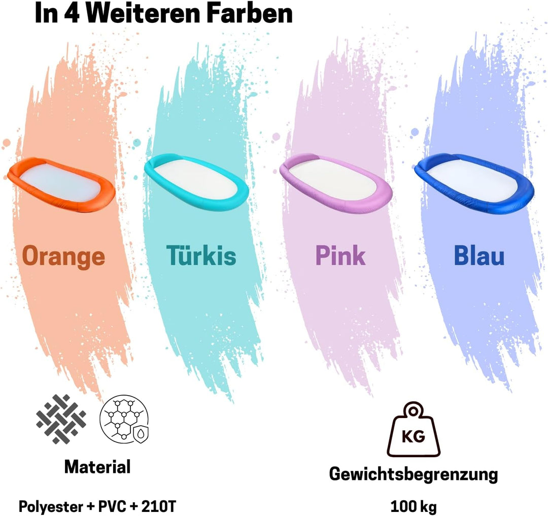 Best Sporting Aufblasbare Wasserhängematte Mesh Mat I Luftmatratze mit Netz | Pool Lounge Float I So