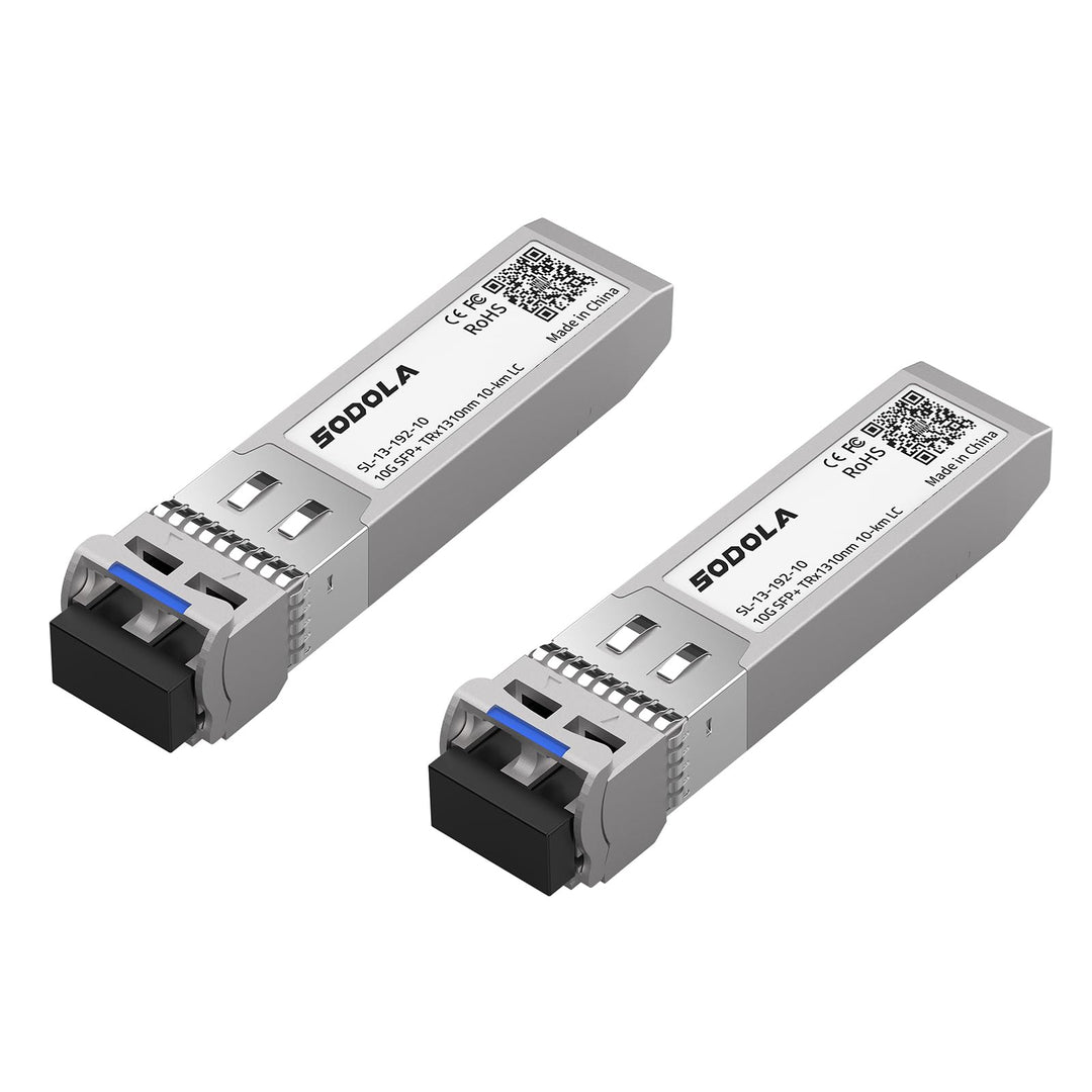 Sodola 10GBase-LR SFP+ Transceiver, 10G 1310nm SMF, bis zu 10 km, Kompatibel mit Cisco SFP-10G-LR, M
