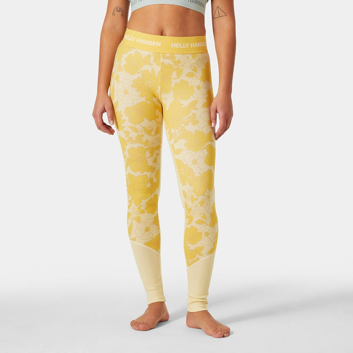 Helly Hansen Damen Pants W Lifa Merino Midw Gra Pant XS Gelb Creme, XS Gelb Creme
