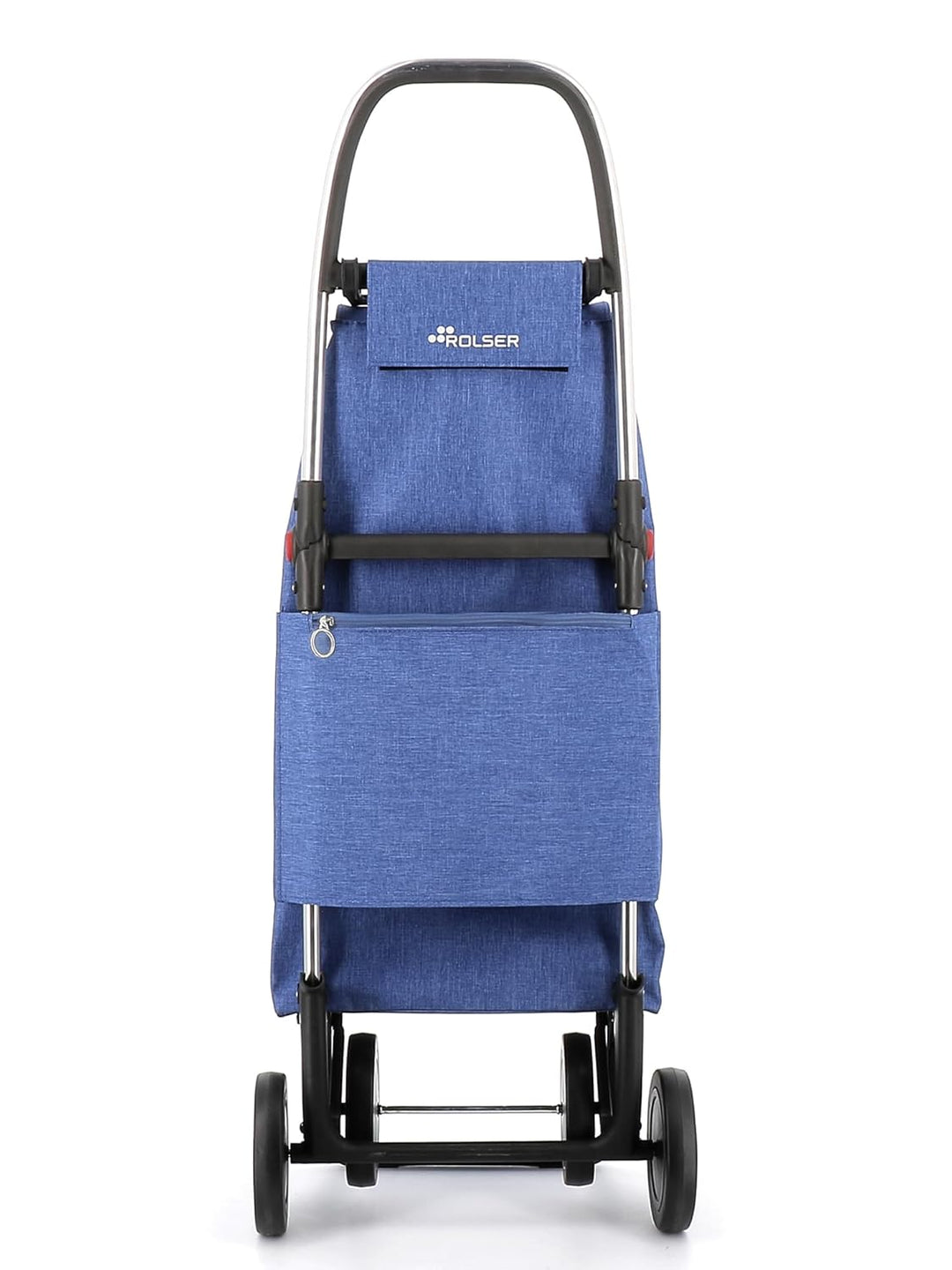 Klappbarer Einkaufstrolley Rolser I-Max Tweed 4 Räder - Blau 4 Räder Zusammenklappbar Blau, 4 Räder