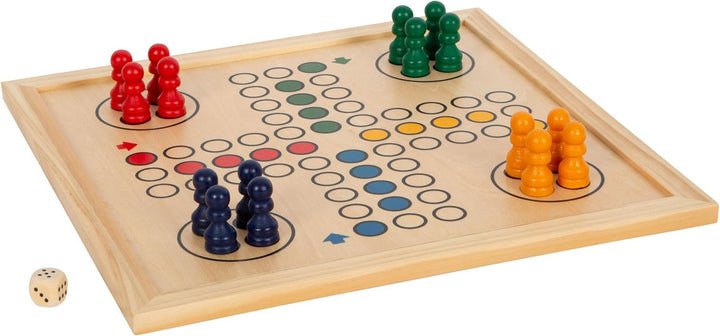 small Foot Spielesammlung 7 Klassiker aus Holz, Gesellschaftsspiele für die ganze Familie, für Kinde