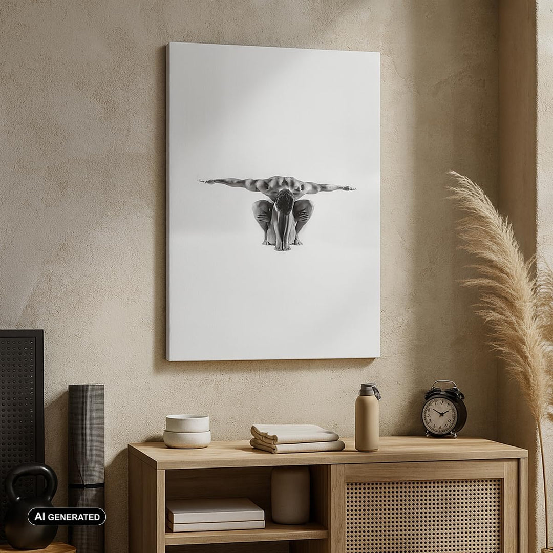 Bilder auf Leinwand Modell Körper Muskeln Tätowierung Leinwandbild mit Rahmen 45x80cm Wandbilder Dek