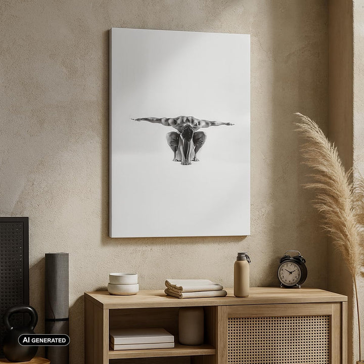 Bilder auf Leinwand Modell Körper Muskeln Tätowierung Leinwandbild mit Rahmen 45x80cm Wandbilder Dek
