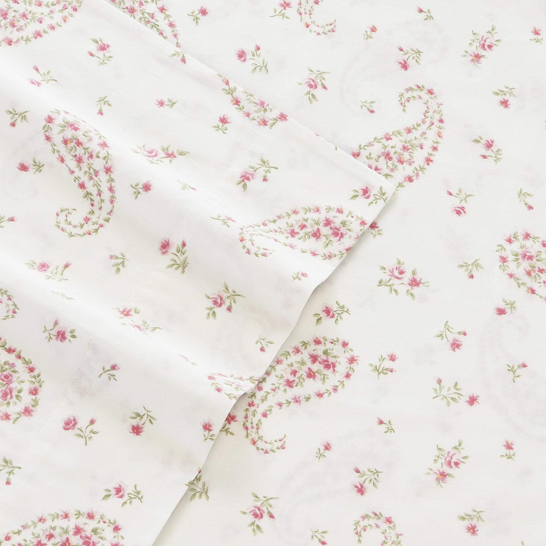 Laura Ashley Home Satin Collection Bettlaken-Set – 100% Baumwolle, seidig-glatter und leuchtender Gl