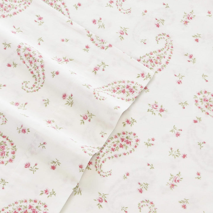 Laura Ashley Home Satin Collection Bettlaken-Set – 100% Baumwolle, seidig-glatter und leuchtender Gl