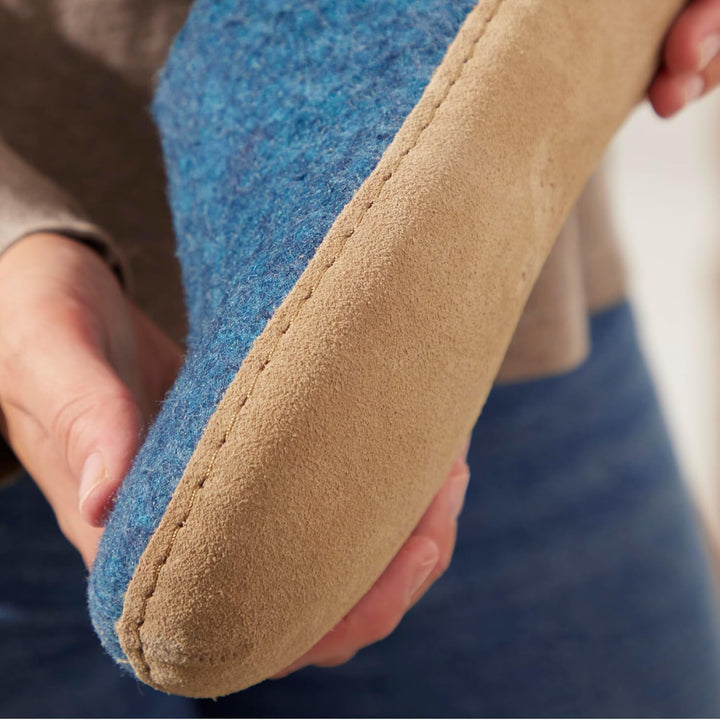 glerups dk A Shoes Unisex - Erwachsene Filz-Hausschuh,Huettenschuhe,Ledersohle 38 EU Türkis Petrol