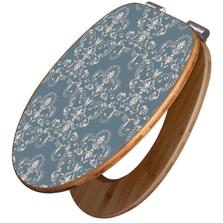 banjado Design WC Sitz Bambus Absenkautomatik 45,8x37,5cm - Toilettendeckel mit Absenkautomatik Holz
