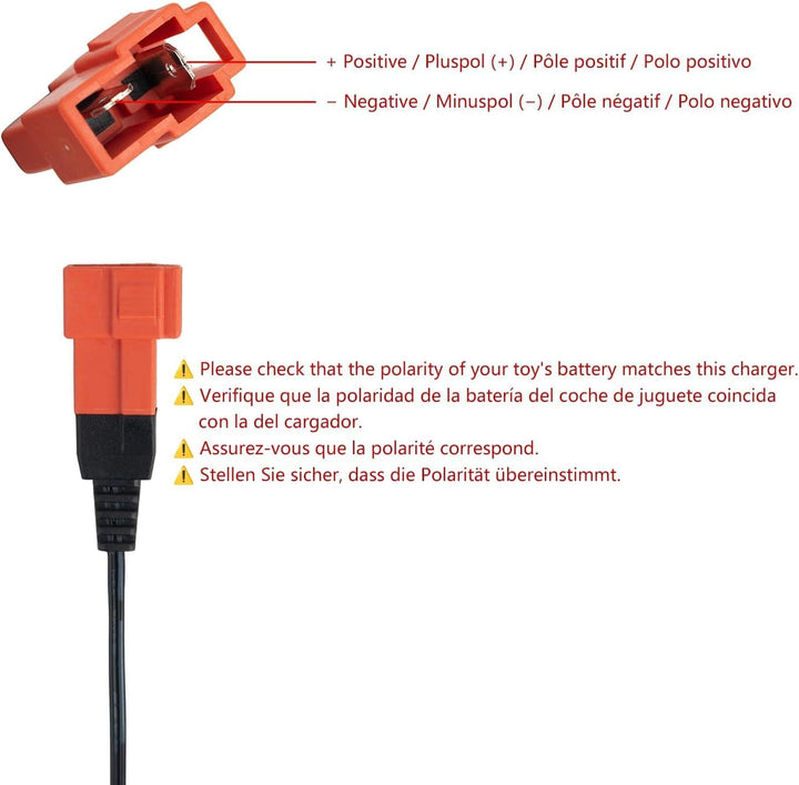 6 Volt Batterieladegerät für Aufsitzspielzeug 6V Kinder Aufsitzauto Ladegerät, 6V Elektroauto Aufsit