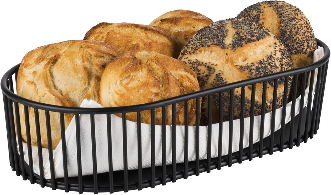 APS Korb -URBAN- 29 x 16 cm, H: 7 cm, oval Metall, schwarz 29 x 16 cm, H: 7 cm, oval Schwarz, 29 x 1