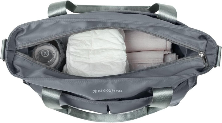 Kikkaboo Brielle Wickeltasche, Befestigungsclips, wasserdicht, Schultergurt Grau, Grau