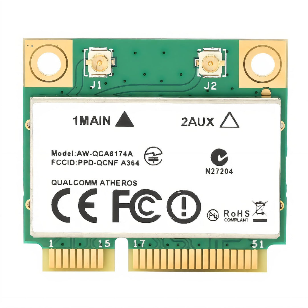 Drahtlose Netzwerkkarte, Mini PCI-E Bluetooth 4.1 Wi-Fi-Karte 2,4G-300 Mbit/s/5G-867 Mbit/s, Hochges