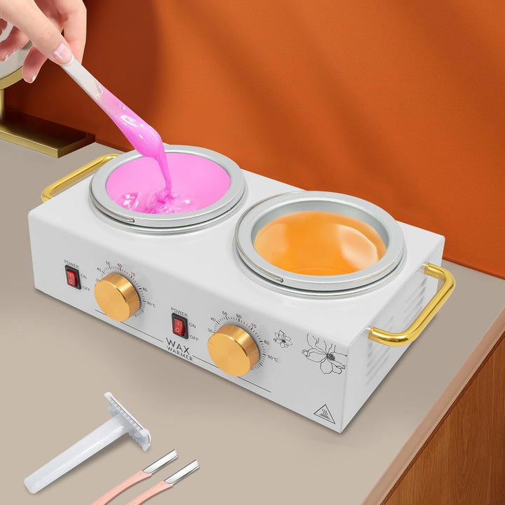Wax Maschine Tragbar Warmwachsgerät 200W elektrischer Wachswärmer Gerät Wachsschmelzer Doppel Wachsg